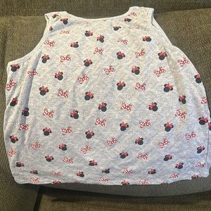 Disney Minnie gray bow essentials print tank S